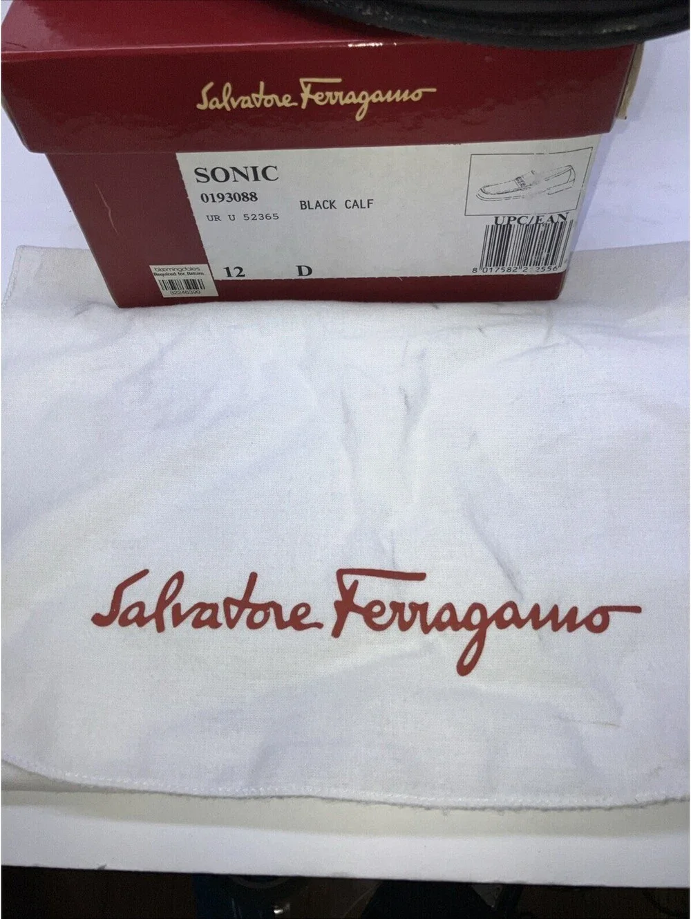 Salvatore Ferragamo Mens SONIC Black Shoes Gancini Silver Bit Loafers 12 D CLEAN
